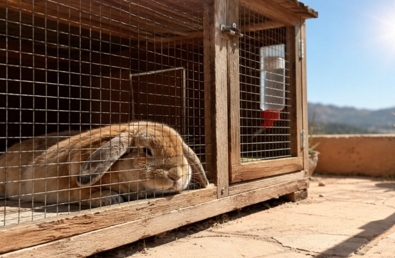 canicule lapin qui souffre de la chaleur